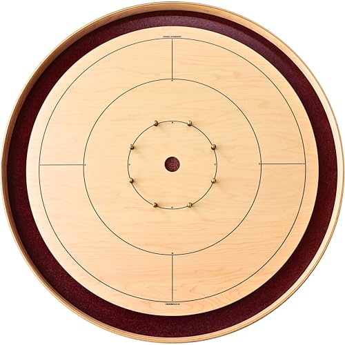The Royal Red - Tournament Style Crokinole Board Game Set (Meets NCA Standards)