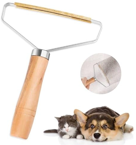 Rasoir Anti Bouloche Manuel, Brosse Anti Poils Chien Chat Animaux,Nettoyeur de Peluche,Coupe Bouloche,Bouloche Appareil,Nettoyeur de Peluche Et Poil pour Vêtements,CanapéS,Tapis,Lit Wood Color