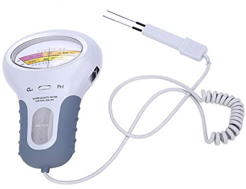 Testeur Ph Piscine Analyseur de qualité de L'eau, Testeur Numérique D'eau de SPA, Testeur de PH et de Chlore PC-102B Cl2 Testeur de Chlore et de PH Analyseur de qualité de L'eau de Piscine SPA