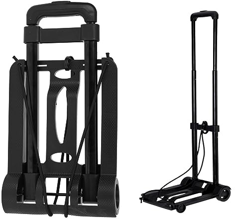 Universell säckkärra med spännbälte, vikbar lastkapacitet 30 kg, stapelkärra, transportkärra, vikbar, transporthjälp