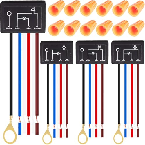 DAOKAI Interruptor táctil de lámpara Dimmer Módulo de Control Interruptor Sensor para Lámpara de Escritorio de 3 Segmentos con Modo de Regulación Kit de recambio con pomo Cap,Paquete de 4