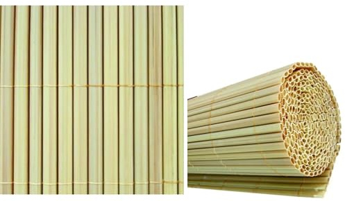 EffeDecor Arella in Pvc Canniccio Recinzione Frangivista Effetto Bamboo con Cordino in Nylon Ideale per Esterno, Giardino,Terrazzo,Balcone (Effetto Bamboo, 150x300 cm)