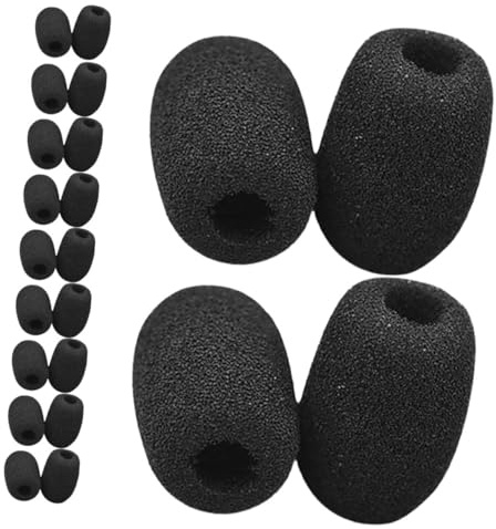 Yardwe 50pezzi Copertura in Spugna Per Microfono Protezione Antivento Per Cuffie Copertura Per Microfono in Schiuma Riduzione Del Rumore Per Conferenze e Discorsi in Pubblico