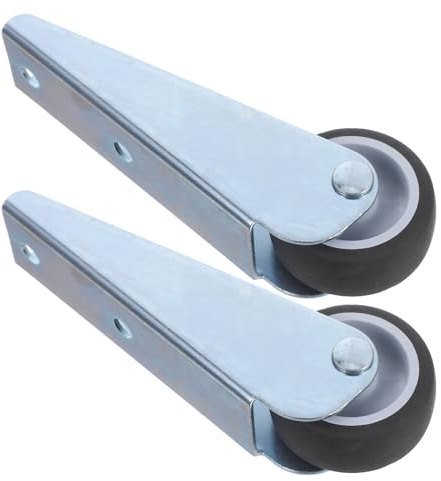 LOORGVEL Ruote Scorrevoli per Porta, Puleggia Scorrevoli di Ricambio, Supporto Inferiore per Porta in Legno, Montaggio Laterale o Verticale, 2 Pezzi
