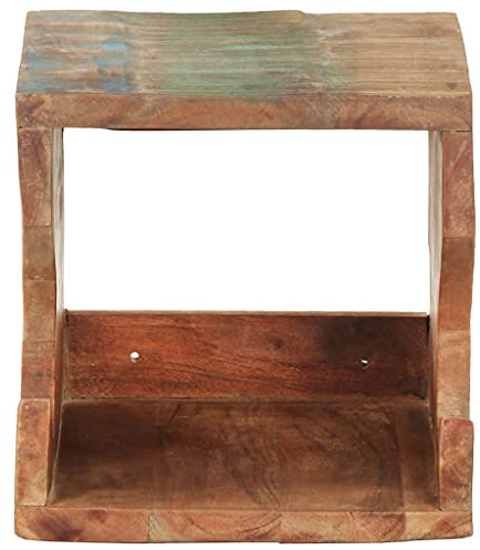 Generico Supporto Bicicletta da Parete 35x25x25 cm in Legno di Recupero,Portabiciclette per Veicoli