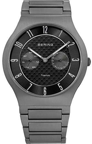 BERING Herren Uhr Quarz Movement - Titanium Collection mit Titan und Saphirglas 11939-777 Armbandsuhren - 5 ATM