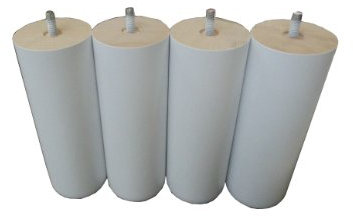 Hévéa Sélection Jeu de 4 Pieds Bois Blanc 25 cm diam 60 PDS25B