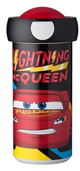 Mepal - Verschlussbecher Campus - Trinkbecher - Auslaufsichere Wasserflasche für Kinder - Wiederverwendbarer Becher - BPA-frei & Spülmaschinenfest - 300 ml - Cars Go