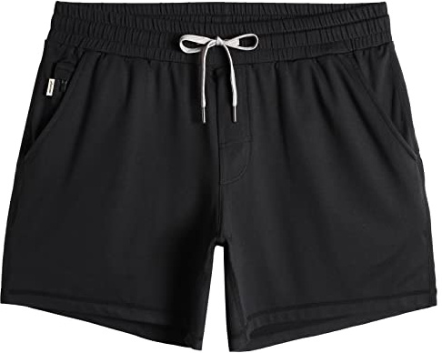 maamgic Mens Running Shorts, Soft 5 Gym Short with Zip Pockets, Quick Dry Workout Athletic Shorts for Men Black Medium