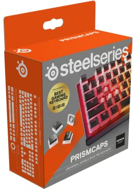 SteelSeries PrismCaps – Double-Shot-Tastenset mit „Pudding“-Optik – Kompatibilität mit allen gängigen mechanischen Tastaturen – MX-Stößel – Schwarz (Deutsches Tastaturlayout)