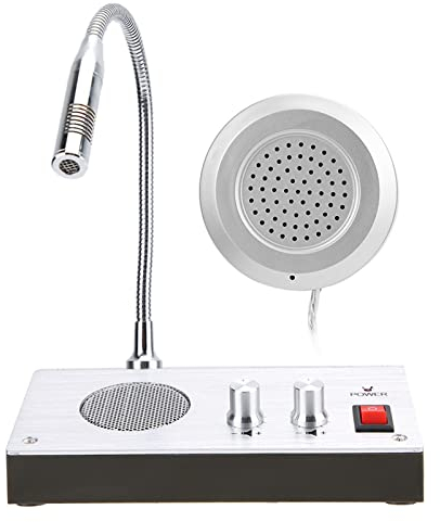 Sistema di citofono a due vie senza rumore Citofono da banco Ufficio governativo Hotel Scuola Microfono Sistema citofono Centro medico Altoparlante(spina europea)