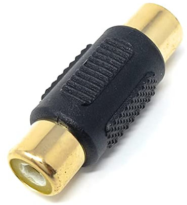 DRUT 1pcs Phono RCA to RCA Coupler Joiner Female to Female Audio Connector Cable Adaptor Gender Changer (Single)