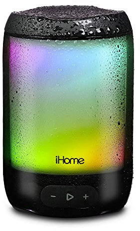 iHome SOUNDBOOST Glow Pro Waterproof Color Changing Rechargeable Bluetooth Speaker with Mega Battery