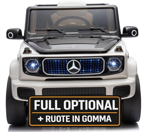 Mercedes EQG 63 Concept Auto Elettrica per Bambini 12V Full Optional Ruote in Gomma 4 Motori Sedile in Pelle Telecomando Porte Apribili