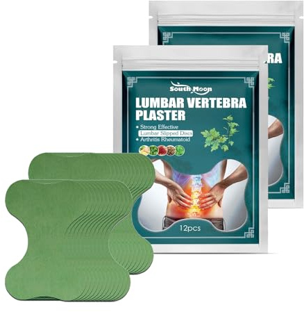 WANGIRO Lumbar Vertebra Patches, Herbal Wormwood, Back and Spine Support, Muscle and Joint Comfort, Non-Invasive Management, 24Pcs
