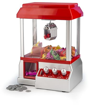 Aspect Candy Grabber Machine With Music, Battery Operated, Claw Machine For Kids, Refillable Claw Machine Sweet Catcher, Candy Crane Arcade Game Toy with 20 Coins, Mini Candy Grabber for Kids & Adults