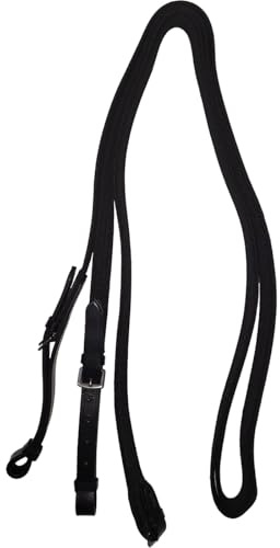 Brama West Schlaufzügel für Pferde | Zweigeteilt zum Schnallen | Direkt wirkende Hilfe zur Ausbildung | Befestigung am Sattelgurt | Hilfszügel fürs Pferdetraining (Full)