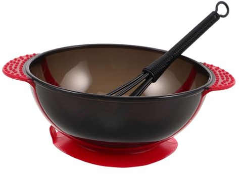 NIYANGLE 2 Pièces Kit pour Coloration Capillaire Bols Plastique Résistants et Mélangeurs pour Teinture Polyvalente Adaptée à Types de Cheveux Outils Pratiques pour Salon et Usage Maison