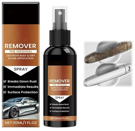 Rakiuty Convertisseur de Rouille Spray,Enlève la Rouille en Spray,Rust Remover,Antirouille Voiture,Antirouille Carrosserie,Traitement Antirouilles pour Métal,Stop-Rouille Sprays Anti-Rouille,30ml