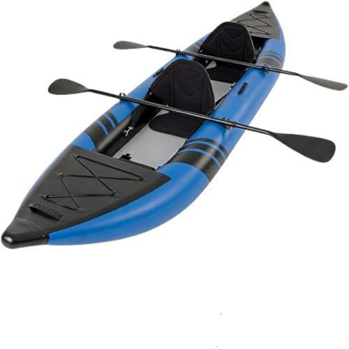 GOPLUS Kayak Inflable para 2 Personas – Portátil, Resistente y con Accesorios Completos – 381 cm, Soporta 230 kg (Azul)
