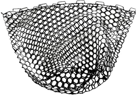 QLECXZI Durable Mesh Fishing Net Folding Silicone Landing Net Portable Fish Tool For River Easily To Fit In Trunk And Boat.Suitable For Sea Fishing Fish Durable Landing, Black, 172x50cm