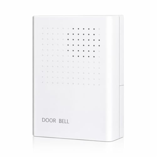 RASMACOR - Campanello 12V con Filo Ding Dong – Campanello Elettrico per Porta d’Ingresso, Suono Chiaro e Piacevole, Installazione Facile, Senza Batterie, ABS Resistente, Campanello per varios uses