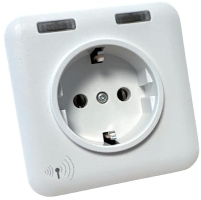 Behrend - Campanello radiocomandato con presa di corrente per kit di assistenza, per uso domestico, intermittente