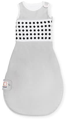 Nanit Breathing Wear Gigoteuse pour bébé 100% Coton – Moniteur de bébé Works Pro pour Suivre la Respiration sans détecteur de Mouvement, alertes en Temps réel, Taille XL, 18-24 Mois, Gris Galet