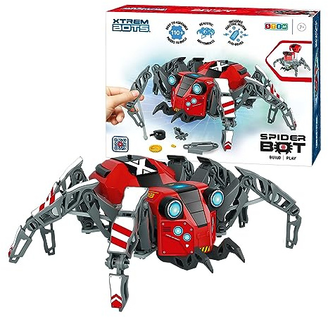 Xtrem Bots Spider BOT – Robotik för barn Spindel | Robotkit +7 år | Robotleksak 110 delar | Leksaker för barn | Robot | Lätt att montera