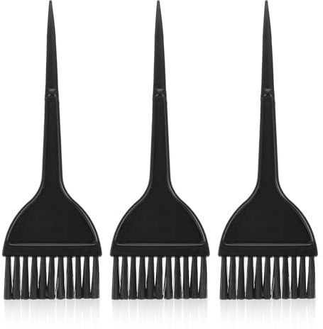 Hair Coloring Brush Kit - 3 Pcs Hair Dye Brushes with Applicator for Salon and DIY Home Hair Tinting (Black)