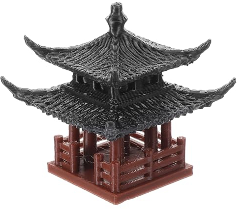 VANZACK Mini Pavillon Statuaire Style Chinois pour Décoration De Bonsai Et Paysage Ornement De Table pour Jardin Et Balcon Hauteur