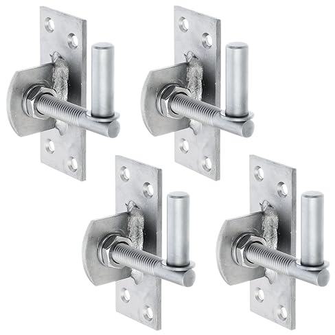 Alberts 852221 Kloben zum Anschrauben | verstellbar um 20 mm | Edelstahl | Dornmaß Ø13 mm | Platte 100 x 40 mm | 4er Set