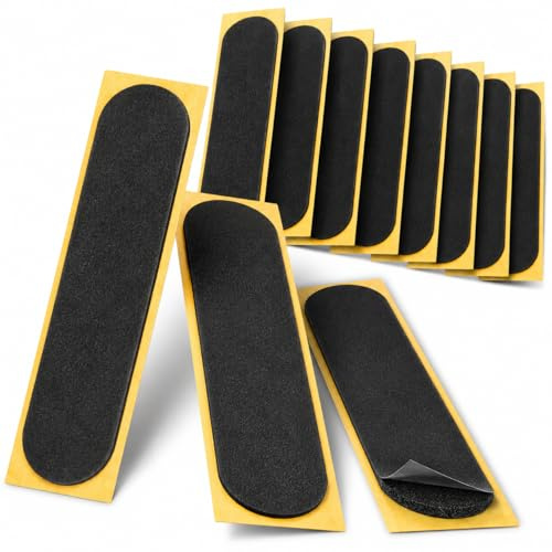 VICASKY Fingerboard Grip Tape 10Pcs Foam Adhesive Non-Slip Pads for Mini Skateboards 3.94X1.10 Inch Finger Skateboard Accessories with Enhanced Control and Cushioning