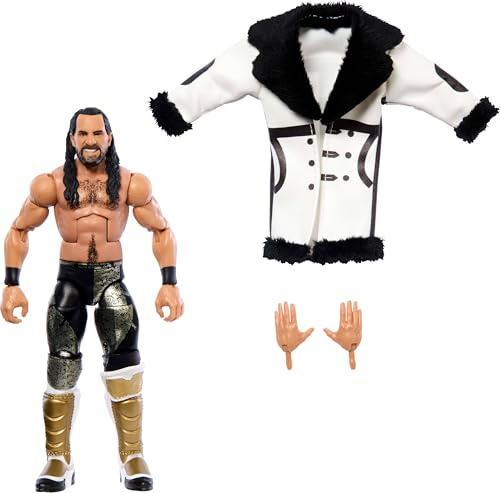 Mattel WWE Top Picks Elite - Juego de figuras de acción y accesorios, Seth Freakin Rollins de 6 pulgadas, coleccionable con manos intercambiables, equipo de anillo y 25 puntos de articulación