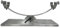 Avalon Support à Jambon basculant en Acier Inoxydable, 50 x 18 x 20,5 cm, Base réglable, tête de Fourche Type C, Support à Jambon métallique