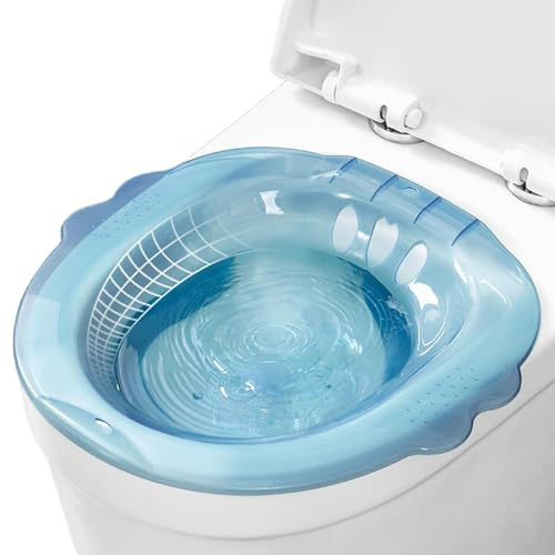 Rwigeboo Bath Sitz, Salle de Bain Sitz Universelle pour siège Large des Toilettes, trempage de capacité Facile à Stocker, Anti-débordement pour Les hémorroïdes Post-Partum