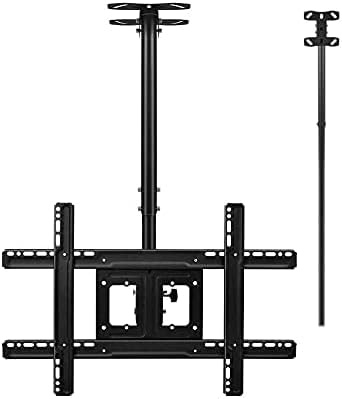 Support de plafond réglable pour TV à mouvement complet, convient aux téléviseurs plats et incurvés de 26 à 65, supporte jusqu'à 50 kg, parfait pour la maison et le bureau