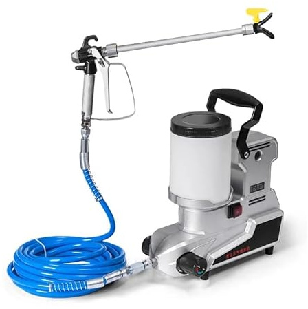 Pulverizador de pintura eléctrico sin aire de alta presión, 1600 W, portátil, multifuncional, para látex, paredes, vallas, hogar, coche, muebles, herramienta profesional de pintura, 3000 PSI, tanque