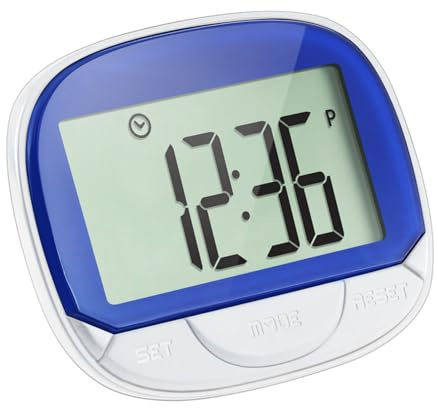 Clip para podómetro de pie | Podómetro multifunción con clip | Pantalla grande de 55 mm con reloj, podómetro preciso, distancia recorrida, contador de calorías