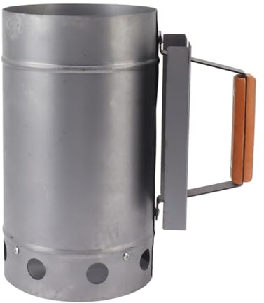 KaisudiAP for Grill Chimney Starter, for Outdoor Cooking, Wood Handle, Compact Design, Fast Ignition, Efficient Heating, Durable Construction, Portable for Camping, Barbecue Essent