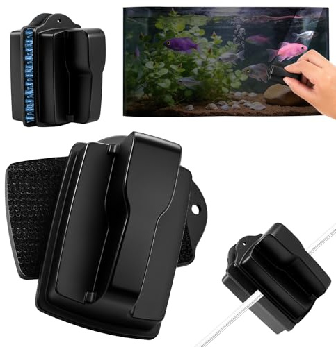 Magnete per la pulizia dei vetri dell'acquario, forte spazzola magnetica per dischi dell'acquario, magnete per alghe, accessorio per la pulizia dei vetri, per vetro fino a 10 mm di spessore