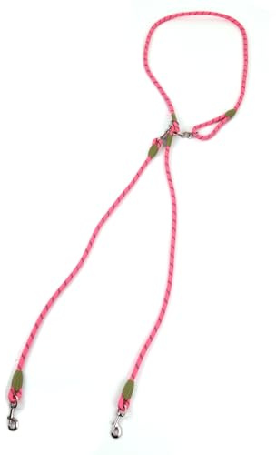 Fictory Laisse mains libres pour chien avec coutures réfléchissantes, laisse à bandoulière réglable pour chiens de petite, moyenne et grande taille – Nylon 1,7 m, multicolore