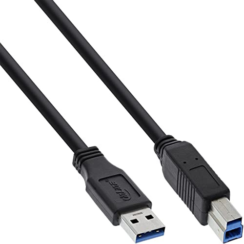 InLine 35310 USB 3.0 kabel, A till B, svart, 1 m