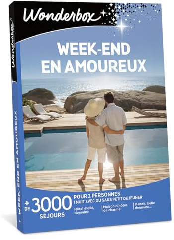 Wonderbox - Week-End en Amoureux - Coffret Cadeau - Idée Cadeau Séjours