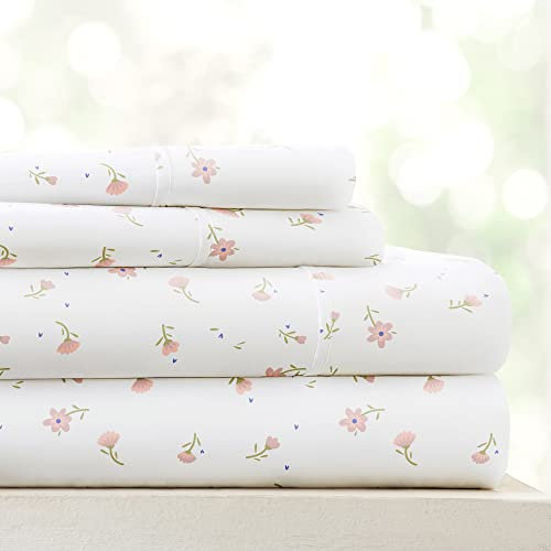 Linen Market 4 Piece Full Bedding Sheet Set (Pink Floral) - Sleep Better Than Ever with These Ultra-Soft & Cooling Bed Sheets for Your Full Size Bed - Deep Pocket Fits 16 Mattress