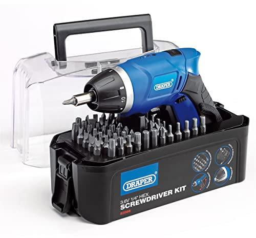 Draper Storm Force 3.6V Cordless Li-Ion Screwdriver and 50-Bit Kit