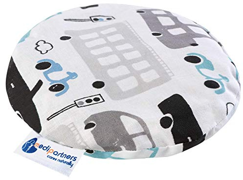Medi Partners Saco de Semillas para Microondas 15cm Cojin 180g 100% Algodón Saquitos bolsa Semillas calor Microondas Almohadillas Saco Termico (coches grises)