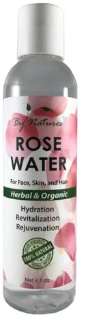 By Natures Rose Water for Face Skin and Hair 6oz