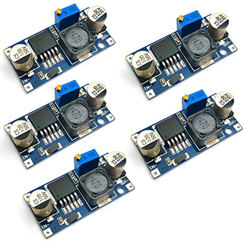 FainWan 5pcs LM2596S-ADJ Power Module DC-DC Buck Regulator 3A Adjustable 5V/12V/24V