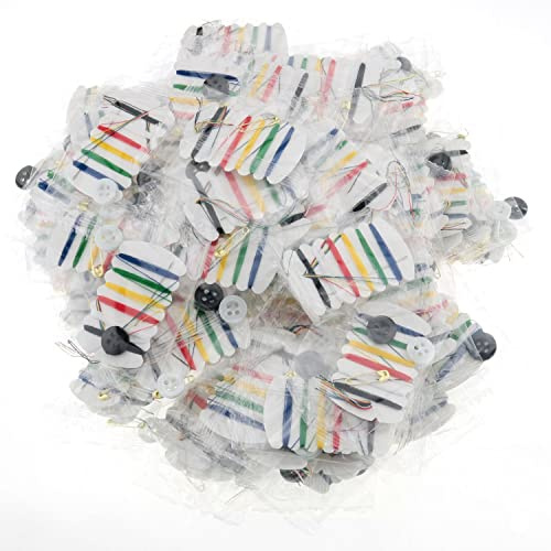 MTQY Lot de 100 kits de couture individuels avec fil simple et aiguille pour hôtel, kit de couture de voyage